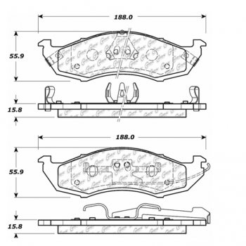 104.05760 Тормозные колодки Posi-Quiet Metallic MERCURY, NISSAN ; MERCURY/VILLAGER; NISSAN/QUEST