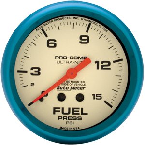 2-5/8" датчик давления топлива, 0-15 PSI, W/O ISO, WATER RES AUTO METER #4511 Fuel Pressure