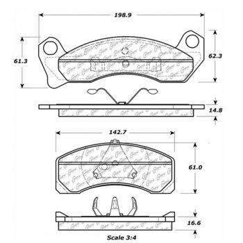 106.04990 Тормозные колодки PosiQuiet Extended Wear LINCOLN 