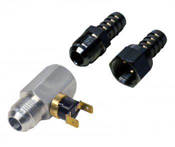 15721 DERALE Датчик термостата "проходной" 8AN (ON=82°C, OFF=74°C) температура открытия 82С