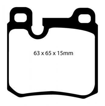 DP3996C EBC Brakes Redstuff Тормозные колодки зад. PORSCHE 911 (964) Ширина 63мм, Высота 65мм, Толщина 15мм