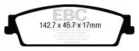 DP63022 EBC Brakes Greenstuff тормозные колодки зад CADILLAC Escalade, Escalade ESV