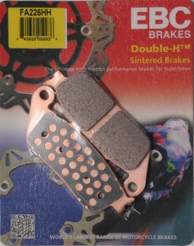 FA226HH EBC BRAKES Double-H™ тормозные колодки  HONDA CB, CBF, CBR; TRIUMPH Street, Tiger 1995-2012 года выпуска