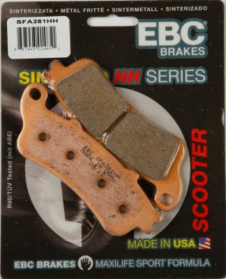 SFA281HH EBC BRAKES  Double-H тормозные колодки  GARELLI Skynet; HONDA FES, FJS, NSS; PEUGEOT SV 1998-2009 года выпуска