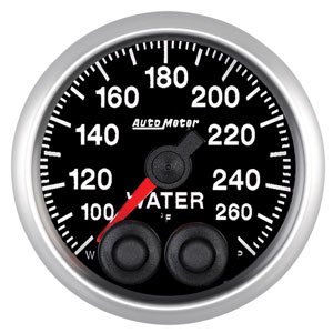 5654 AUTO METER датчик температуры воды с предупредительным сигналом и памятью 2-1/16in, 100-260F, Elite 5654 2-1/16in, Water Temp, 100-260F, Elite