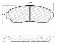 105.15211 Тормозные колодки Posi-Quiet Ceramic HONDA, SUBARU перед