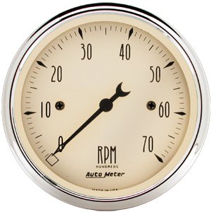 3-1/8" тахометр, 7,000 RPM, 4,6,8 CYL, ANTIQUE BEIGE AUTO METER #1898 Tachometer