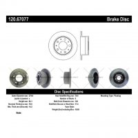 120.67077 Тормозные диски Premium PEUGEOT, DODGE зад