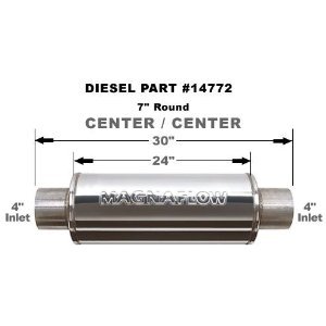 14772 Magnaflow Глушитель прямоточный 24" Body 