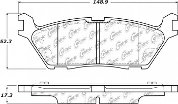 105.17900 Тормозные колодки Posi-Quiet Ceramic FORD, LINCOLN зад. 