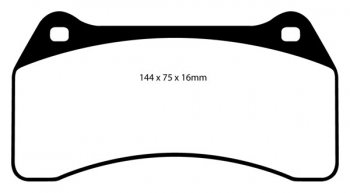 DP31462C EBC Brakes Redstuff Тормозные колодки DAIMLER Super Eight, Super V8; JAGUAR S-Type, XJ выпуска 2002-2006 года