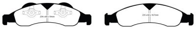 DP61803 EBC Brakes Greenstuff тормозные колодки передние FORD Expedition; LINCOLN Navigator FORD Expedition 5.4 2WD 2007 and up; FORD Expedition 5.4 4WD 2007 and up; LINCOLN Navigator 5.4 2WD 2007 and up; LINCOLN Navigator 5.4 4WD 2007 and up