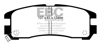 DP2738 EBC Brakes Greenstuff тормозные колодки зад CHRYSLER Sebring; MITSUBISHI Chariot, Eclipse, Eterna, Galant, Legnum, Magna, RVR, Sigma, Space Wagon, Spacerunner, Verada; PROTON Perdana выпуска 1990-2008 года