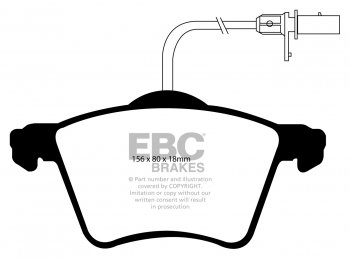 DPC1286 EBC Heavy Duty Carbon колодки перед VOLKSWAGEN 