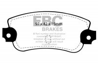 DP147  EBC Brakes Ultimax2 Тормозные колодки зад. CHRYSLER 180