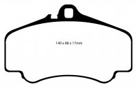 DP41454R EBC Brakes Yellowstuff Тормозные колодки перед PORSCHE 911 (996) (Cast Iron Disc Only)