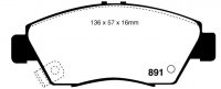 DP5891NDX EBC Brakes колодки тормозные перед HONDA Civic, Civic Coupe, Civic CRX, Civic CRX Del Sol, Domani, Integra