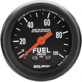 2" датчик давления топлива, 0-100 PSI MECH, Z-SERIES AUTO METER #2612 2612 Z-Series 2'' Fuel Pressure Gauge