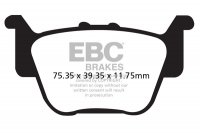 FA373TT EBC BRAKES Organic тормозные колодки  HONDA TRX