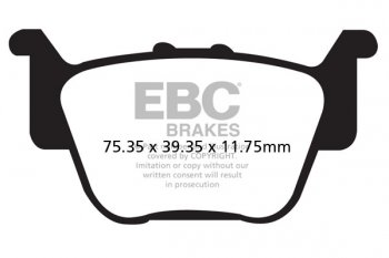 FA373TT EBC BRAKES Organic тормозные колодки  HONDA TRX 2003-2011 года выпуска