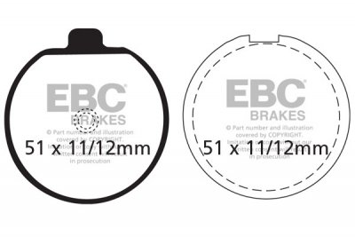 FA035 EBC BRAKES Organic тормозные колодки  SUZUKI GS 1977-1980 года выпуска