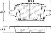 105.18570 Тормозные колодки Posi-Quiet Ceramic BUICK, CHEVROLET, GMC зад.