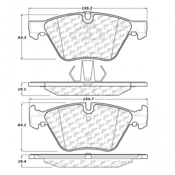 104.10610 Тормозные колодки Posi-Quiet Metallic BMW перед 